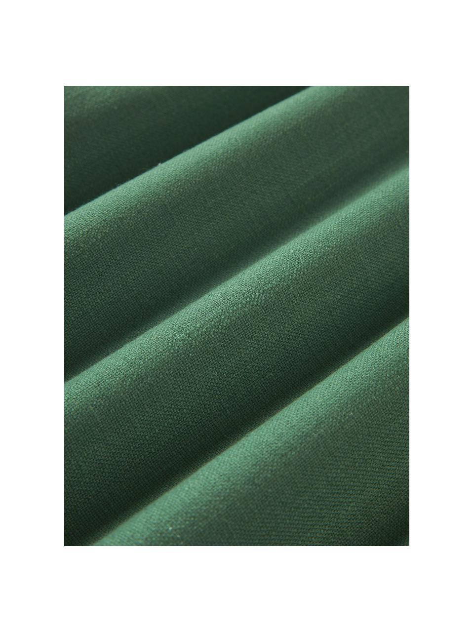 Funda de cojín de algodón Vicky, 100% algodón, Verde oscuro, An 50 x L 50 cm
