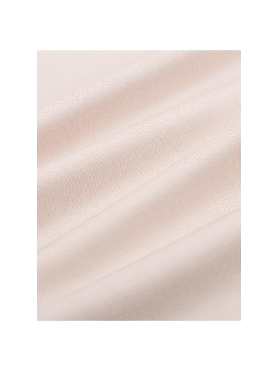 Parure copripiumino in raso di cotone rosa Premium, Rosa chiaro, 255 x 200 cm + 2 federe 50 x 80 cm