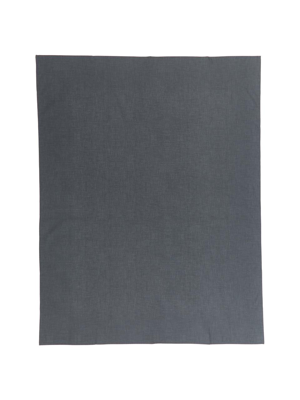 Mantel Alla antimanchas resinado, 50% algodón, 50% poliéster con revestimiento de resina, Negro, Para 2 comesales (An 140 x L 100 cm)