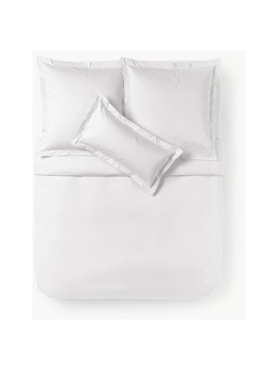 Baumwollsatin-Bettdeckenbezug Premium, Webart: Satin Fadendichte 400 TC,, Weiss, B 200 x L 200 cm