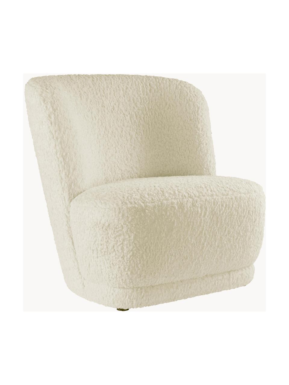 Sillón infantil de borreguillo Marbella, Funda: poliéster, Estructura: madera de pino, Borreguillo blanco crema, An 54 x F 56 cm