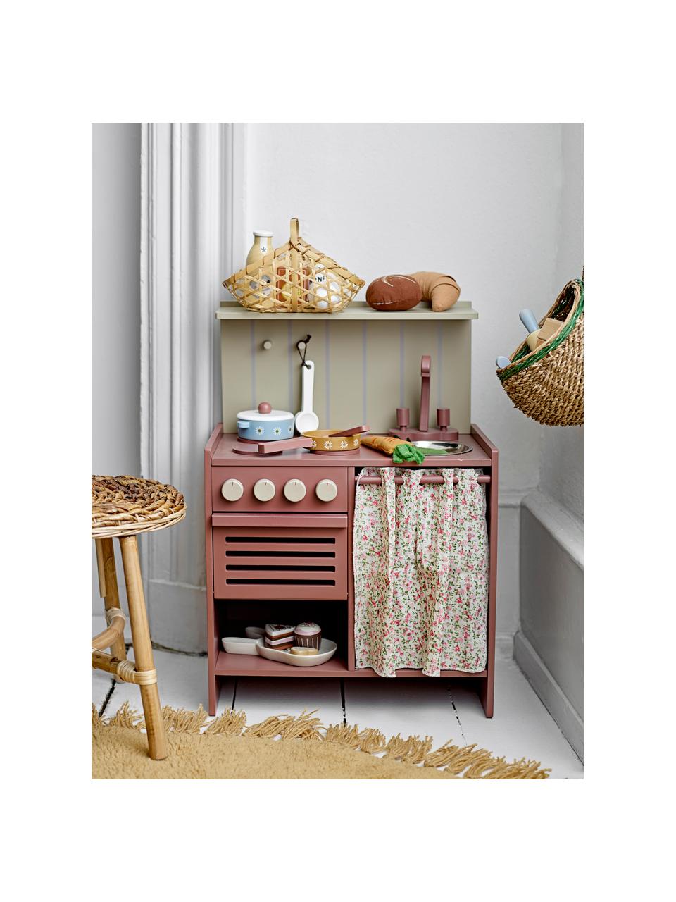 Detská kuchynka Pippi, MDF-doska strednej hustoty, lotusové drevo, Nugátová, hnedosivá, Š 40 x V 58 cm