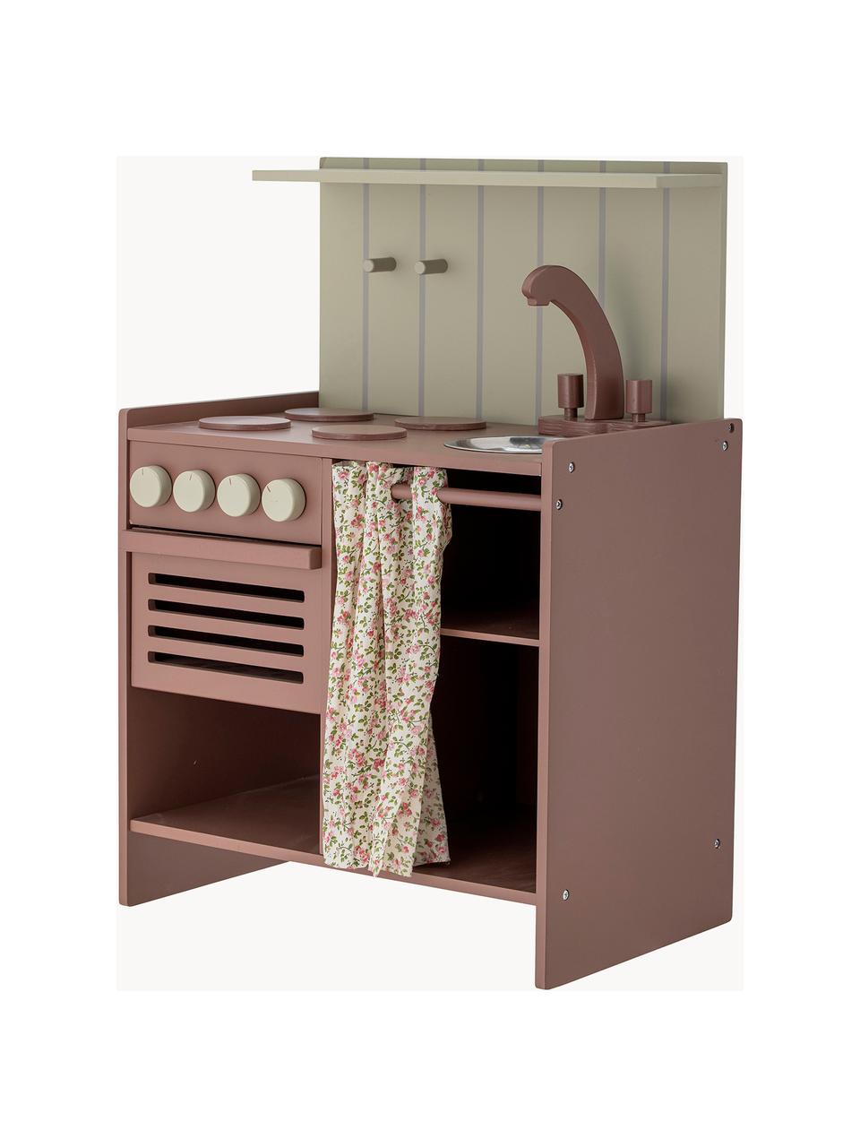 Cucina da gioco Pippi, Pannello MDF (fibra a media densità), legno di loto, Torrone, greige, Larg. 40 x Alt. 58 cm