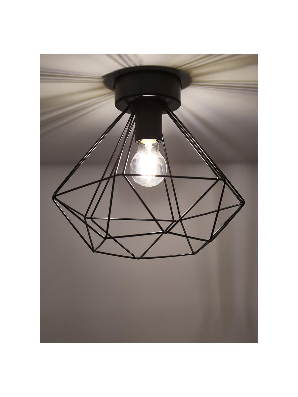 Stropná lampa Tarbes, Čierna, Ø 33 x V 28 cm