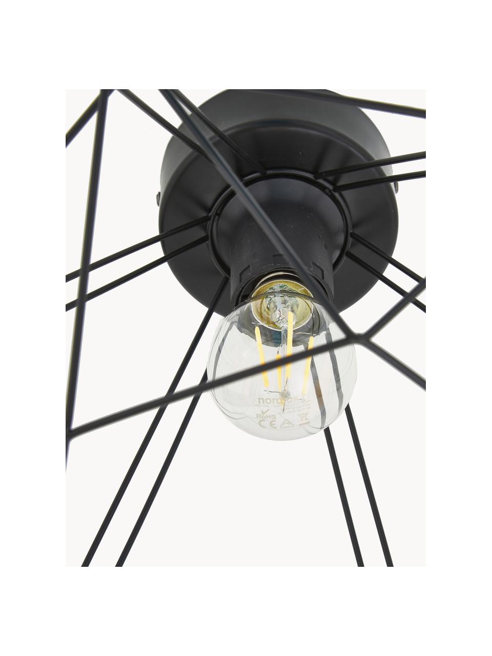 Stropná lampa Tarbes, Čierna, Ø 33 x V 28 cm