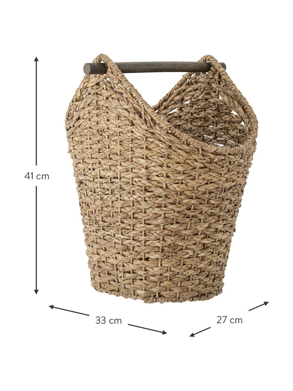 Ručně vyrobený skladovací koš z přírodního vlákna Timmi, Hnědá, Š 33 cm, V 41 cm