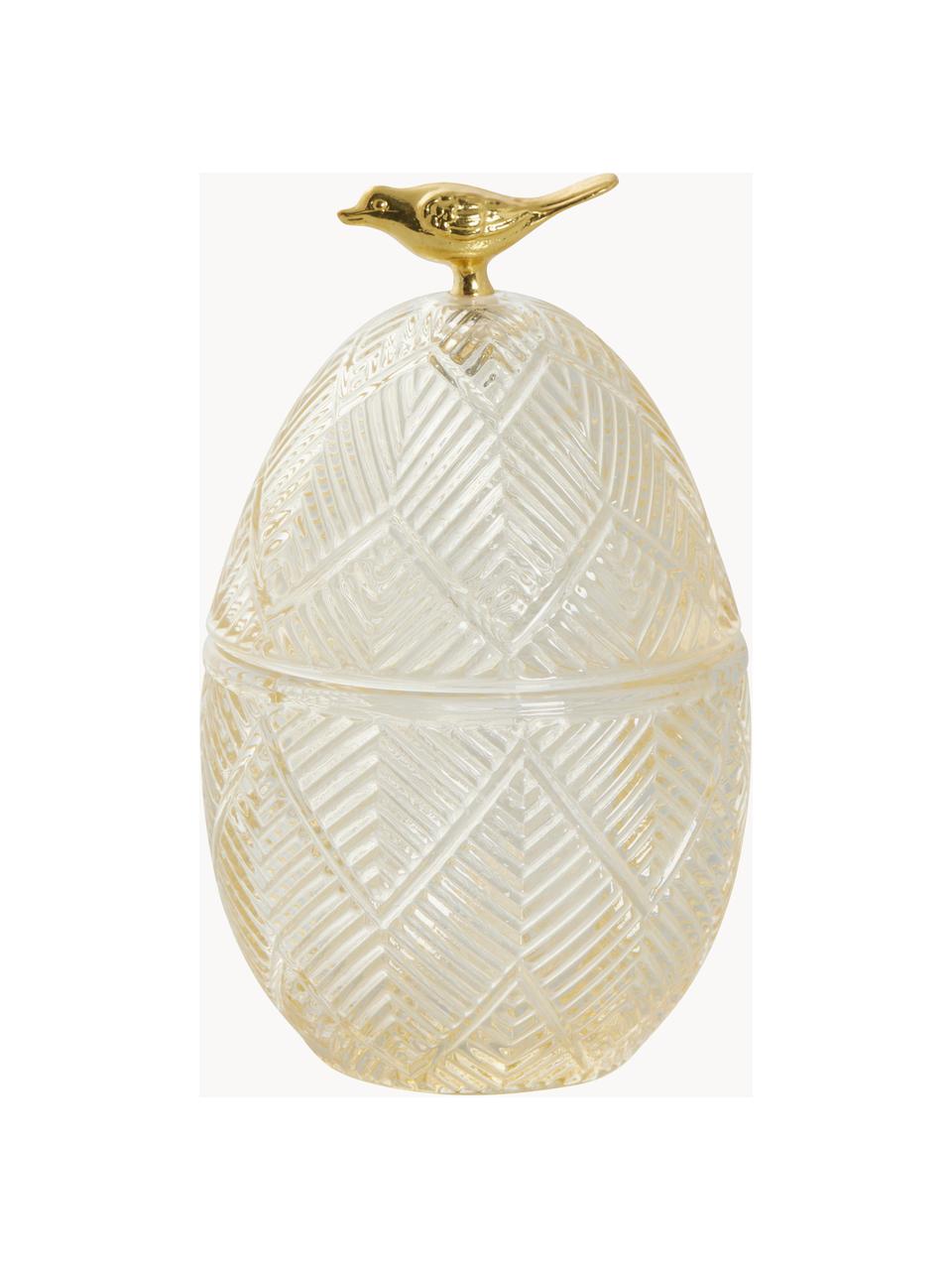 Bote huevo de vidrio Esmia, Vidrio, Amarillo claro, Ø 8 x Al 15 cm