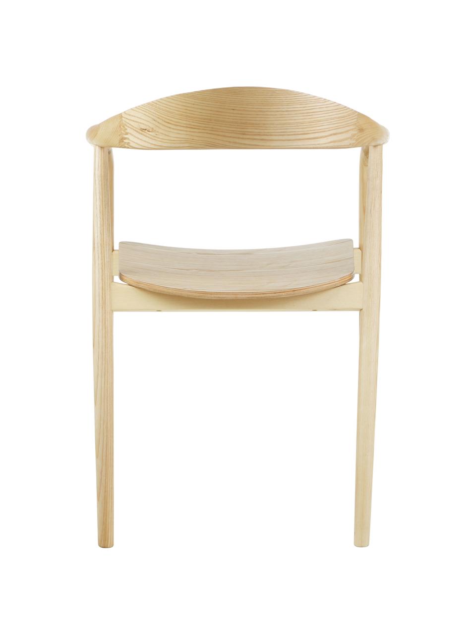 Židle s područkami z masivního dřeva Angelina, Hnědá