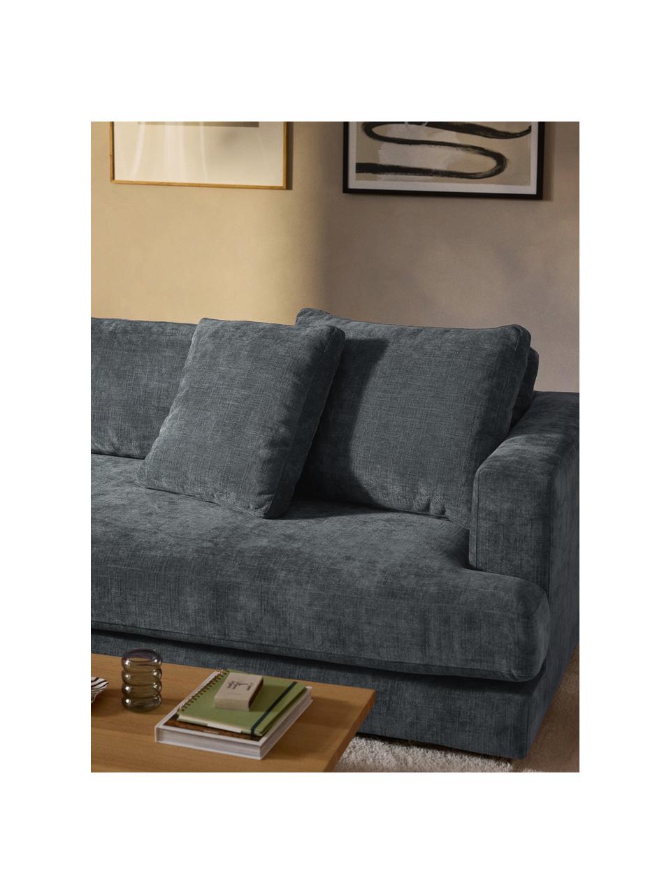 Sofa-Kissen Tribeca, Hülle: 100 % Polyester, Webstoff Graublau, B 50 x L 50 cm