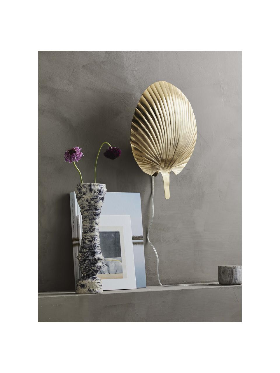 Wandlamp Gro, Lampenkap: gecoat metaal, Goudkleur, B 34 x H 46 cm