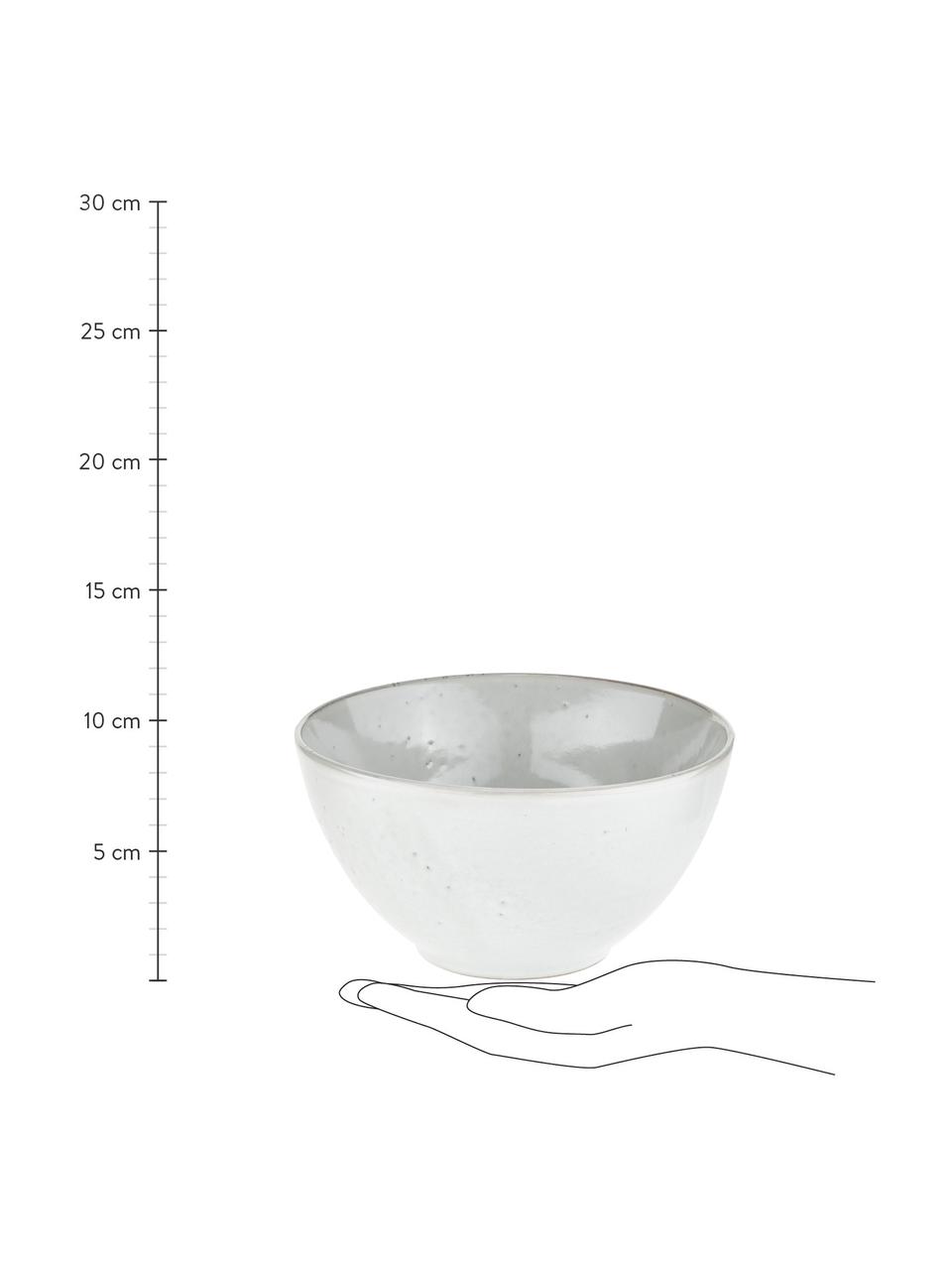 Ręcznie wykonana miska Nordic Sand, 4 szt., Kamionka, Odcienie szarego, odcienie beżowego, Ø 17 x W 8 cm