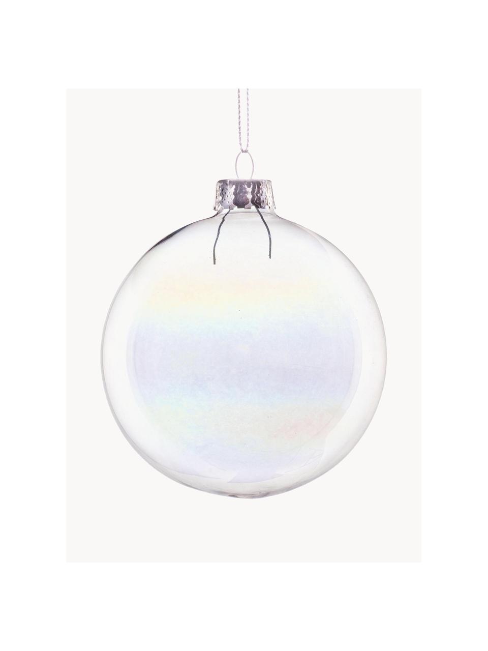 Boules de Noël Bubble, 12 pièces, Verre, Transparent, Ø 8 cm