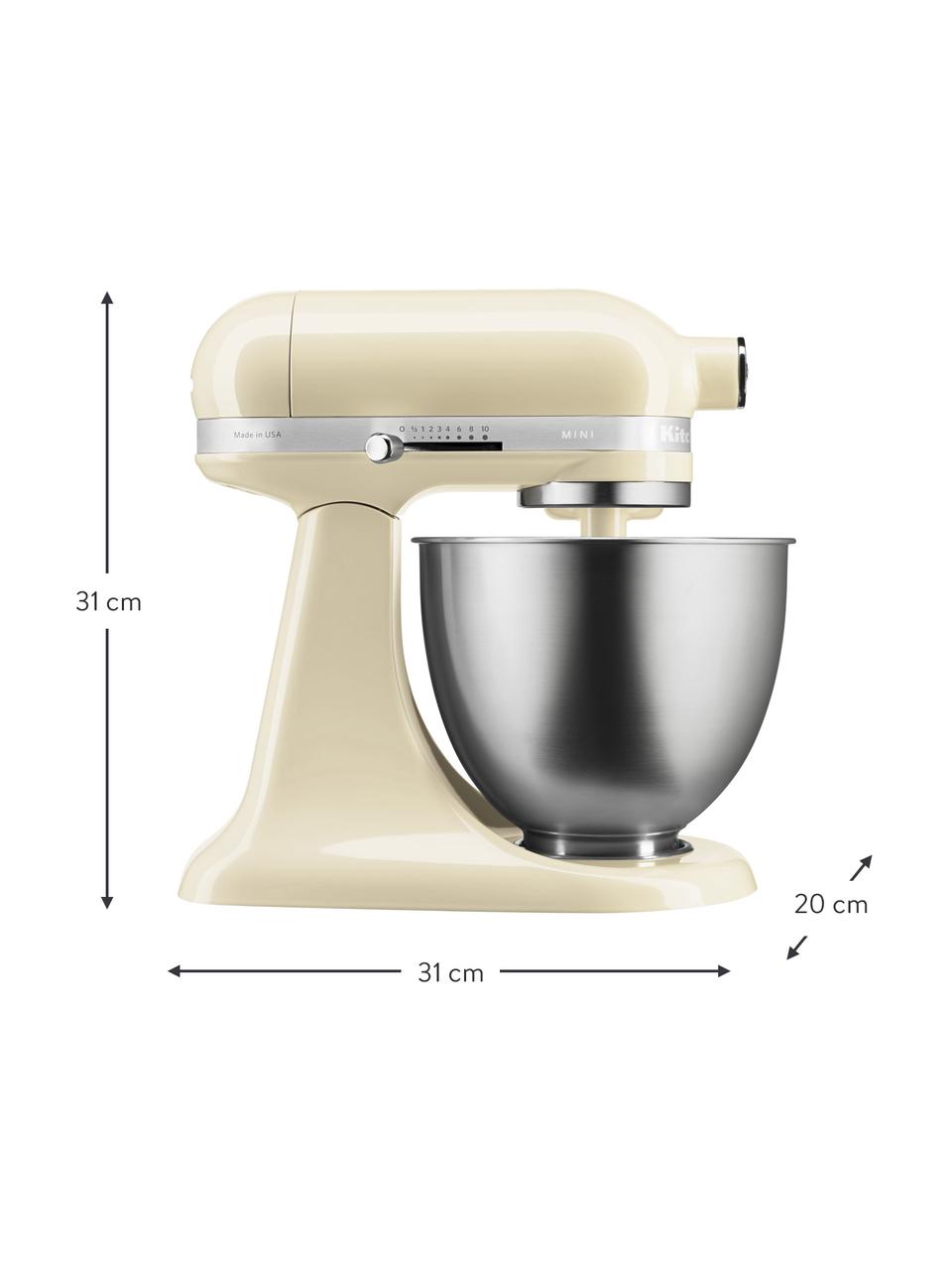 Küchenmaschine Artisan Mini in Cremeweiß, Gehäuse: Zinkdruckguss, Schüssel: Edelstahl, Cremeweiß, glänzend, B 31 x H 31 cm