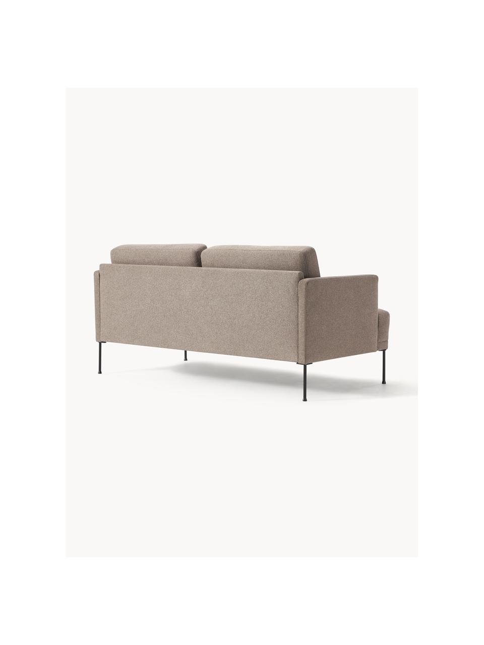 Sofa Fluente (2-Sitzer), Bezug: 100% Polyester 115.000 Sc, Gestell: Massives Kiefernholz, Webstoff Taupe, B 166 x T 85 cm