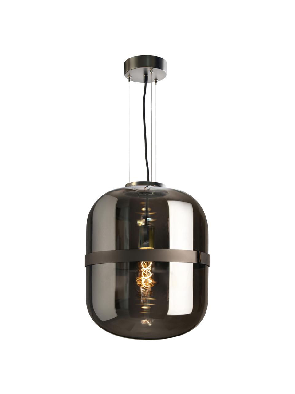 Lámpara de techo Baloni, Pantalla: vidrio, Gris oscuro, Ø 34 x Al 45 cm