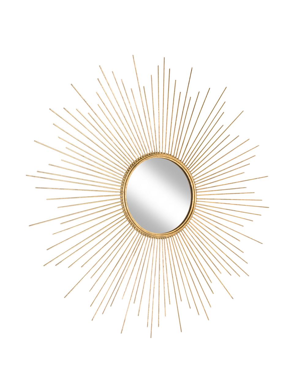 Espejo de pared redondo de metal Ella, Espejo: cristal, Dorado, Ø 104 x F 3 cm