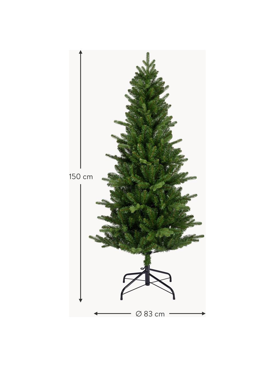 Albero di Natale artificiale Killington, varie misure, Verde scuro, Ø 83 x Alt. 150 cm