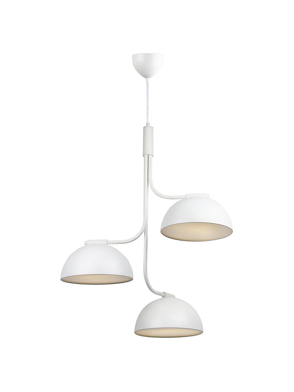 Grote Scandi hanglamp Tullio, Wit, Ø 60 x H 73 cm