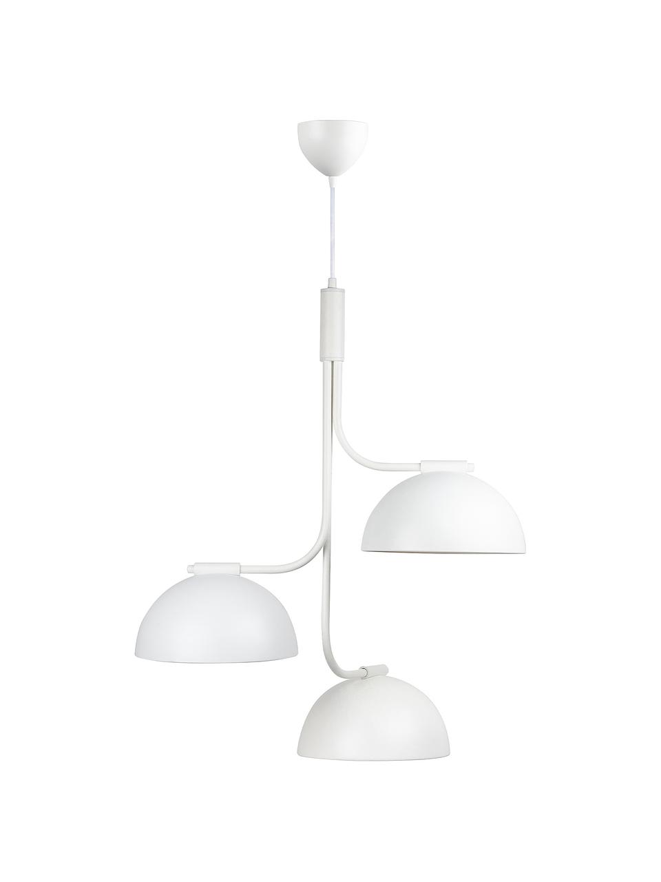 Grote Scandi hanglamp Tullio, Wit, Ø 60 x H 73 cm