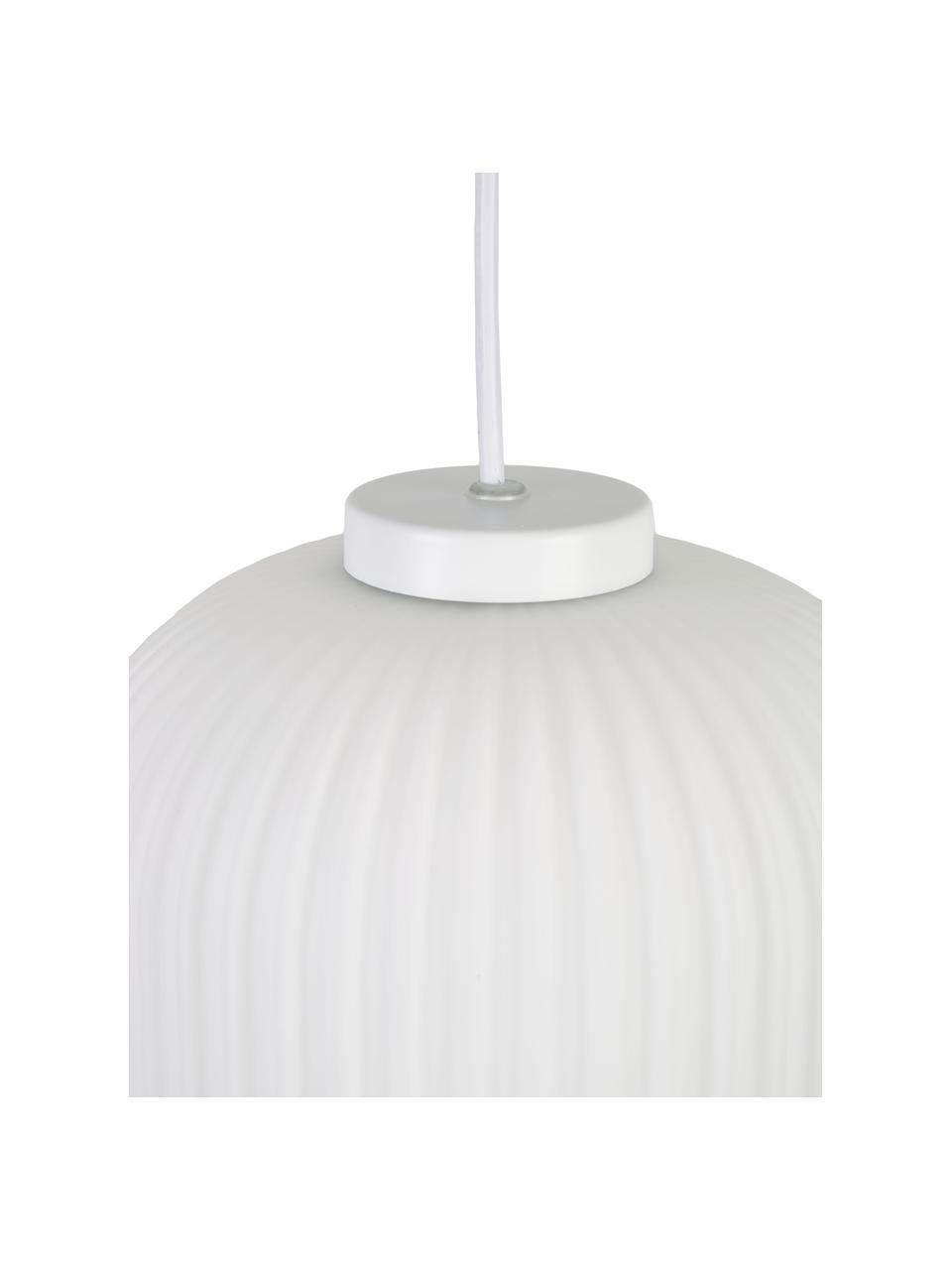 Lampada a sospensione in vetro Geneva, Paralume: vetro, Bianco, Ø 21 x Alt. 19 cm