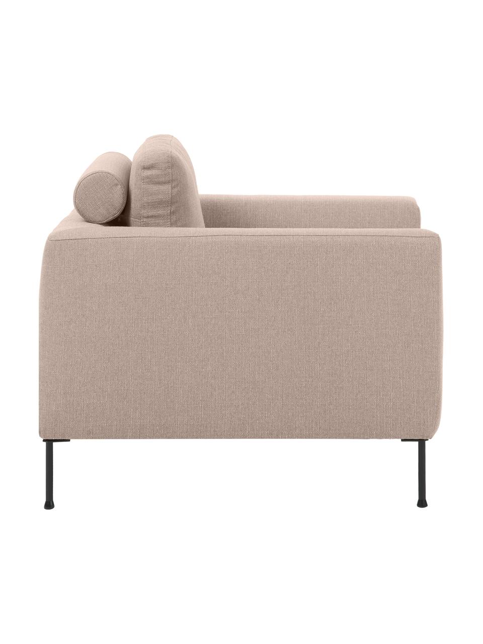 Fotel z metalowymi nogami Cucita, Tapicerka: tkanina (100% poliester) , Stelaż: lite drewno sosnowe z cer, Nogi: metal lakierowany, Taupe tkanina, S 98 x G 94 cm