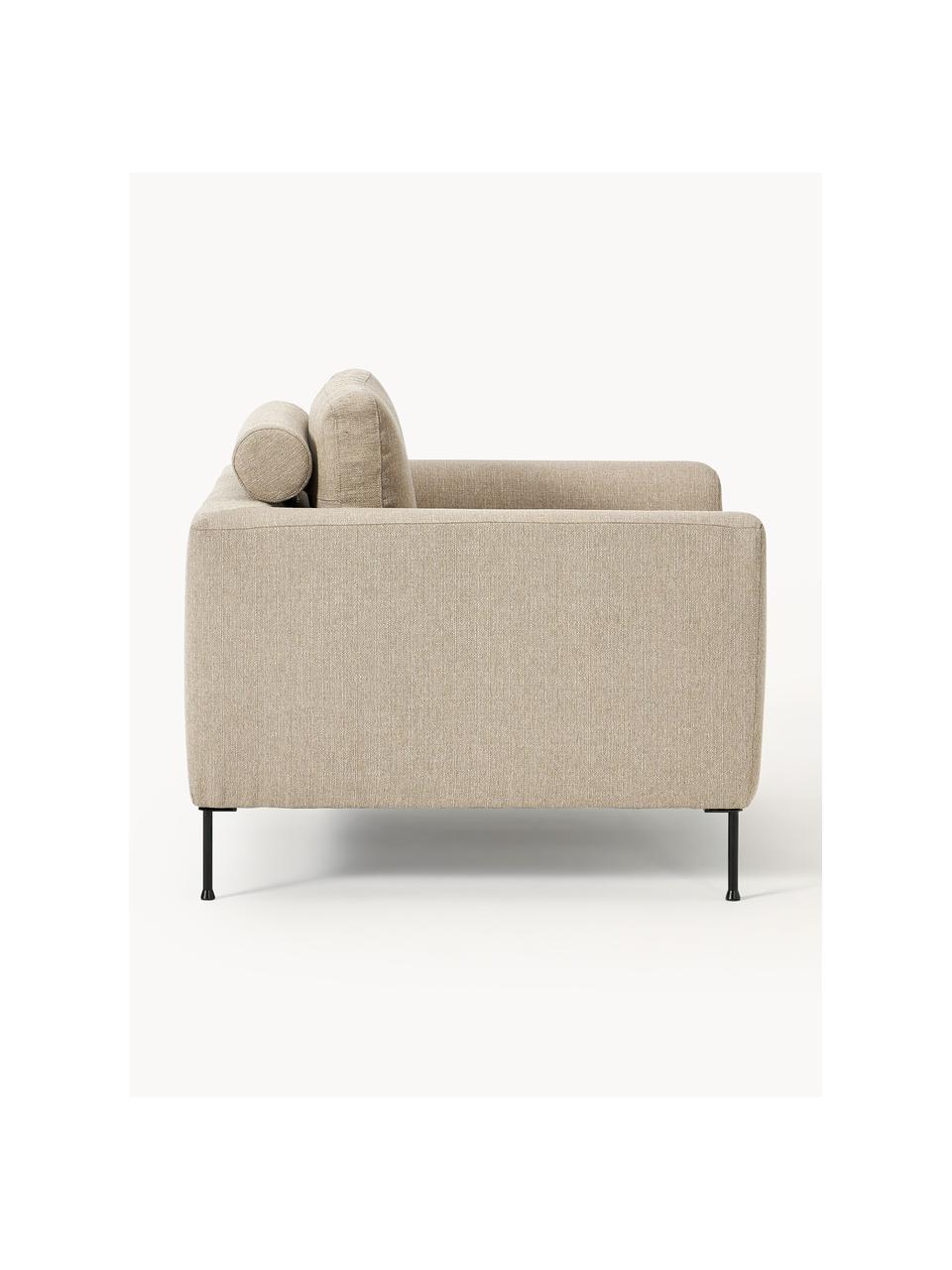 Canapé-fauteuil Cucita, Tissu beige, larg. 98 x prof. 94 cm