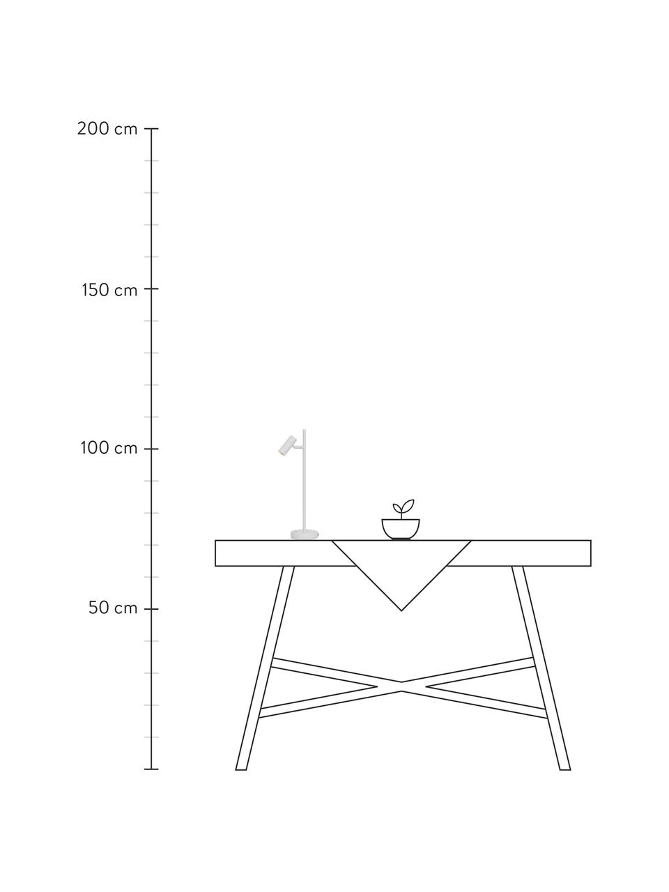 Stmívatelná LED stolní lampa Omari, Bílá, Š 10 cm, V 40 cm