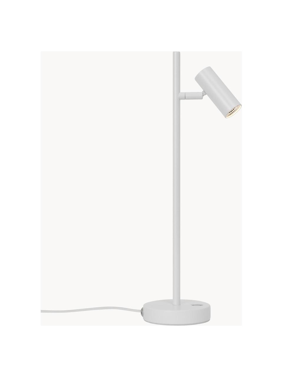 Dimbare LED bureaulamp Omari, Lampenkap: gecoat metaal, Lampvoet: gecoat metaal, Wit, B 10 x H 40 cm