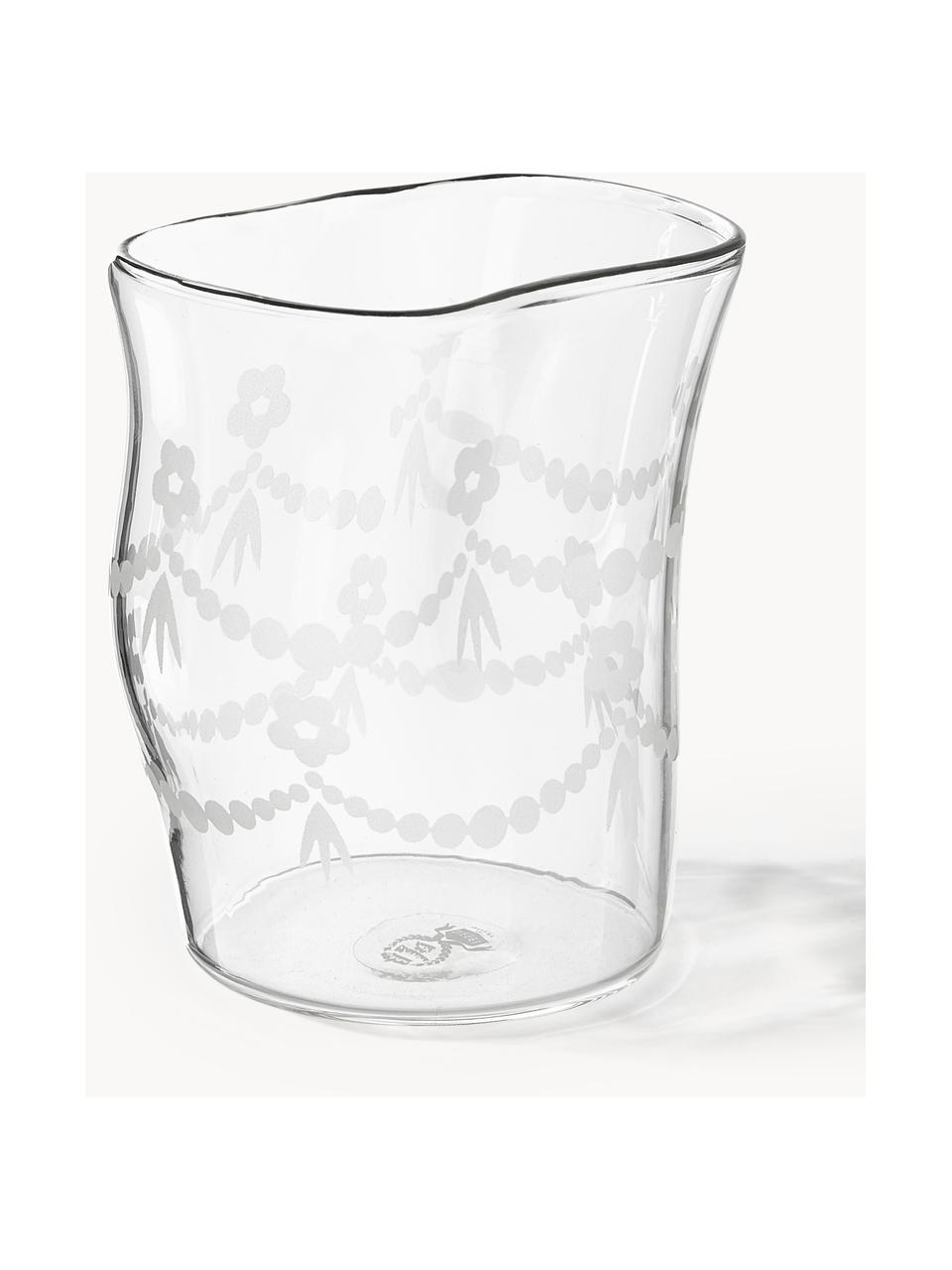 Designer Wasserglas Classic On Acid, Glas, Transparent, Ø 8 x H 9 cm, 200 ml