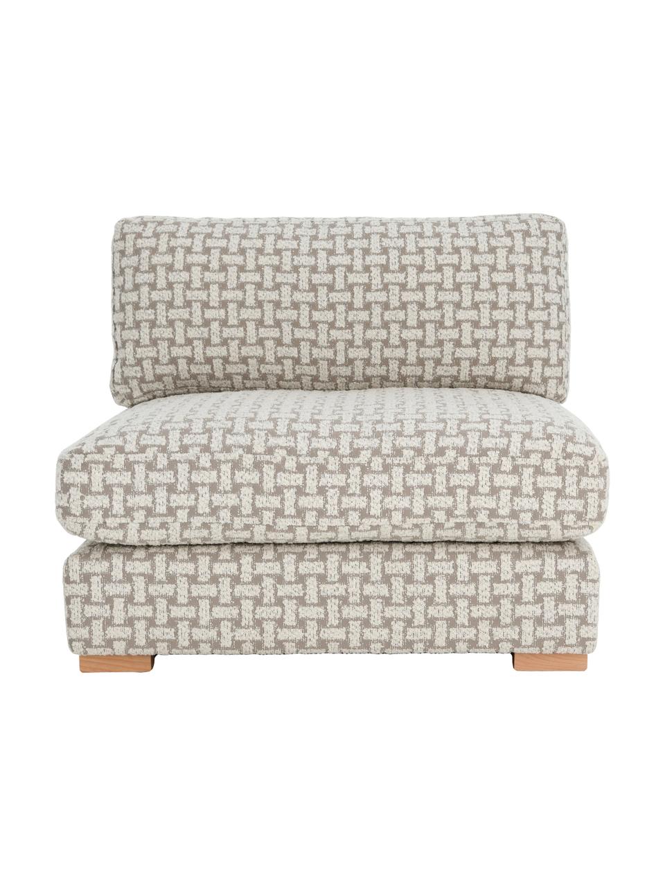 Fauteuil lounge tissu bouclé Stories, Tissu beige, blanc, larg. 93 x prof. 91 cm