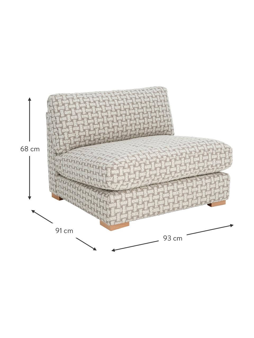 Poltrona in bouclé Stories, Rivestimento: 50% poliestere, 50% coton, Tessuto beige, bianco, Larg. 93 x Prof. 91 cm