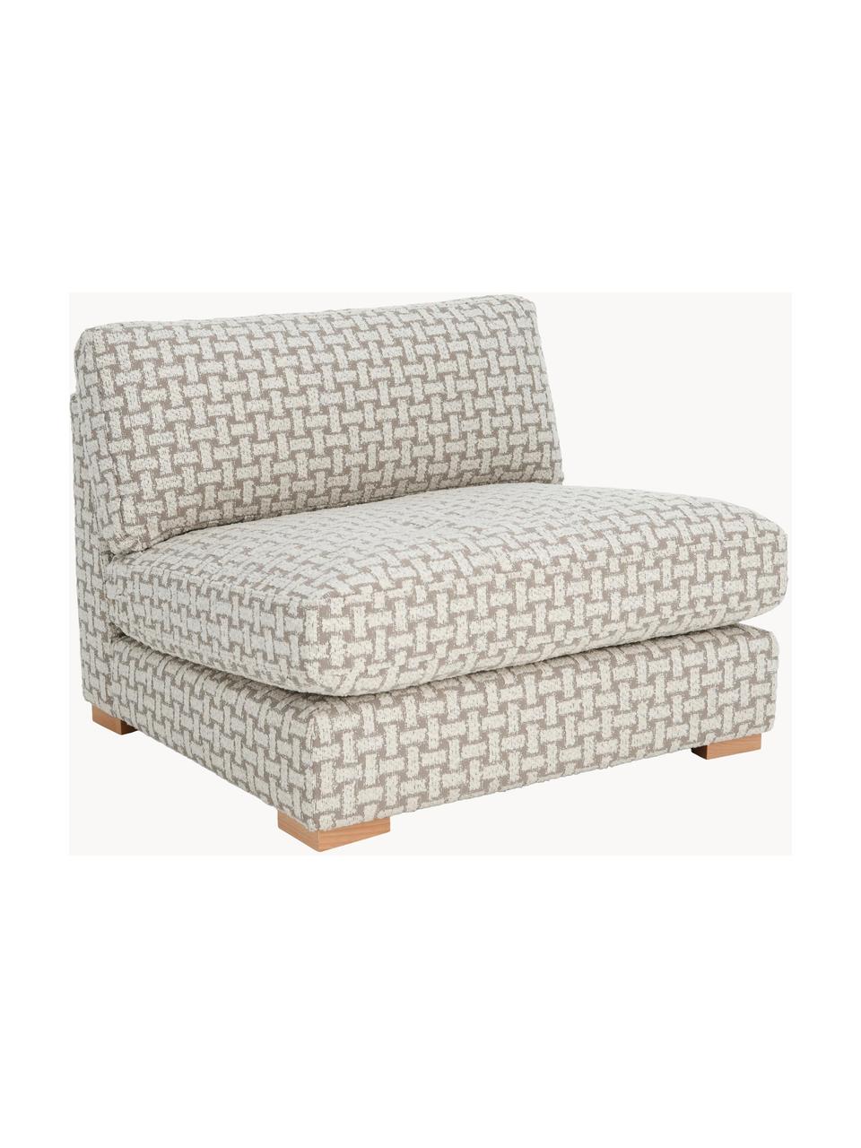 Fauteuil lounge tissu bouclé Stories, Tissu beige, blanc, larg. 93 x prof. 91 cm