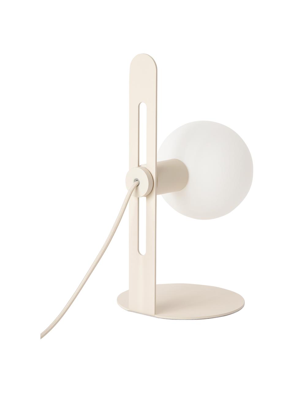 Kleine tafellamp Fely, Lampenkap: glas, Beige, Ø 14 x H 35 cm