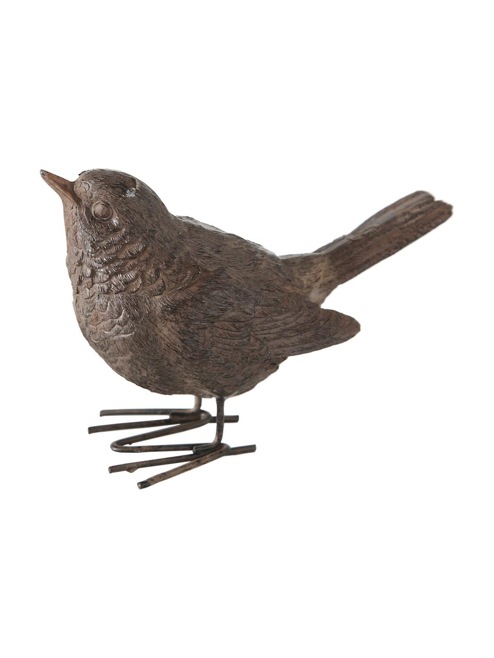 Decoratieve objectenset Spatz, 2-delig, Kunststof, Donkerbruin, B 10 cm x H 6 cm