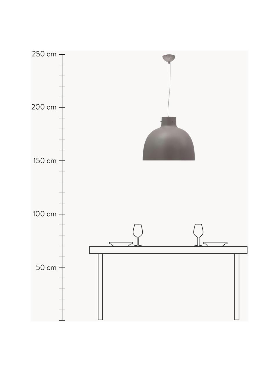 Grote hanglamp Bellissima, Kunststof, Greige, Ø 50 x H 41 cm