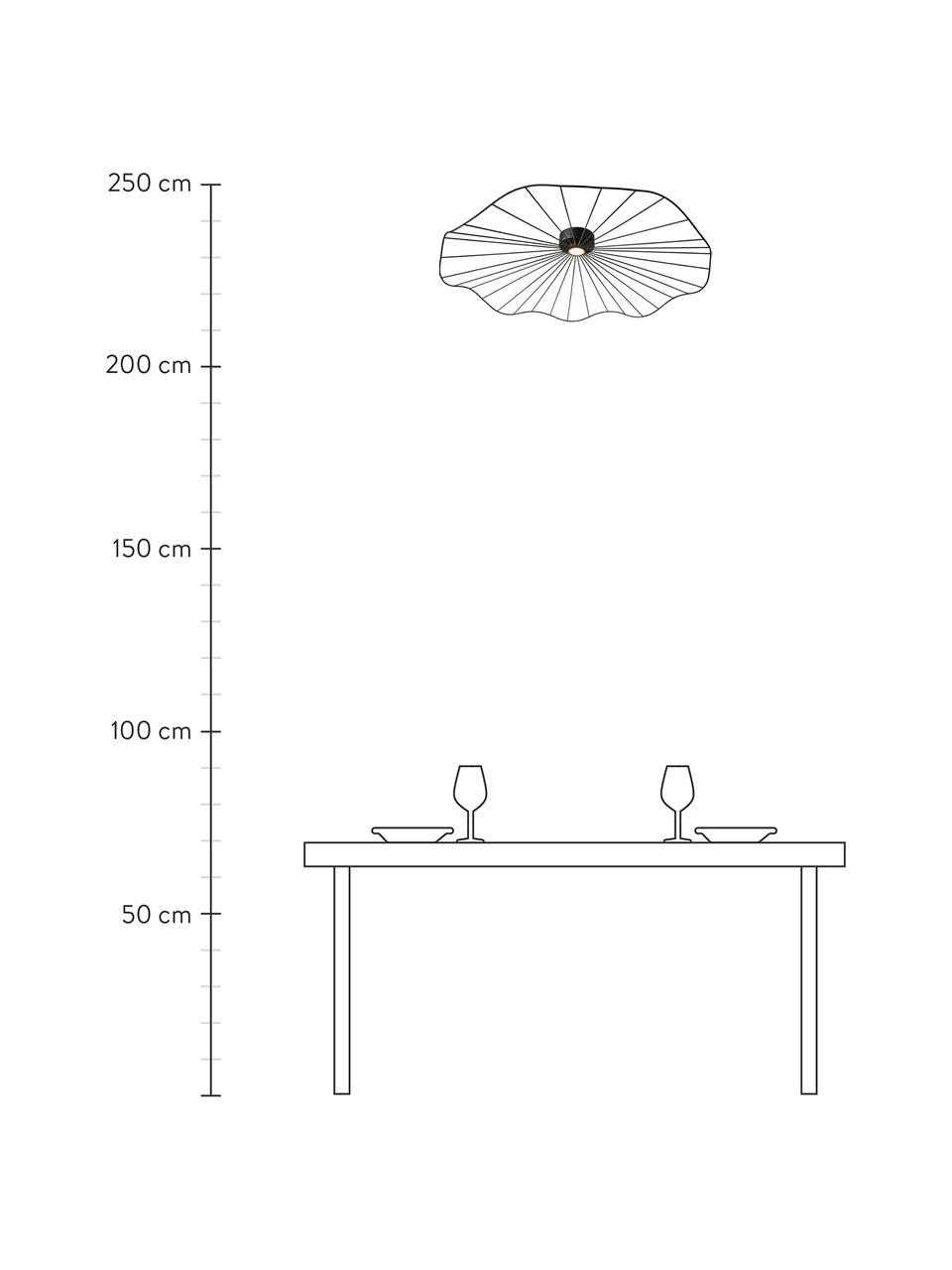 Große Dimmbare LED-Deckenleuchte Mesh, Lampenschirm: Metall, lackiert, Baldachin: Metall, lackiert, Schwarz, Ø 75 x H 5 cm