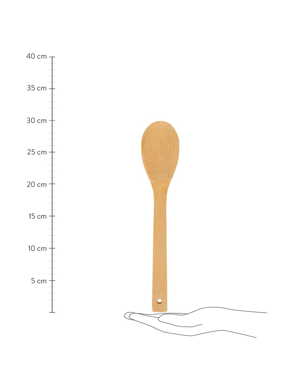 Komplet przyborów kuchennych z drewna bambusowego Grodi, 5 elem., Drewno bambusowe, Drewno bambusowe, D 30 cm