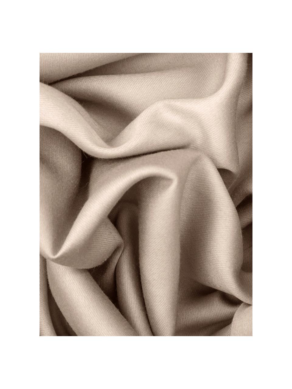 Baumwollsatin-Wendebettwäsche Julia, Webart: Satin Fadendichte 250 TC,, Beige, Cremeweiß, 240 x 220 cm + 2 Kissen 80 x 80 cm