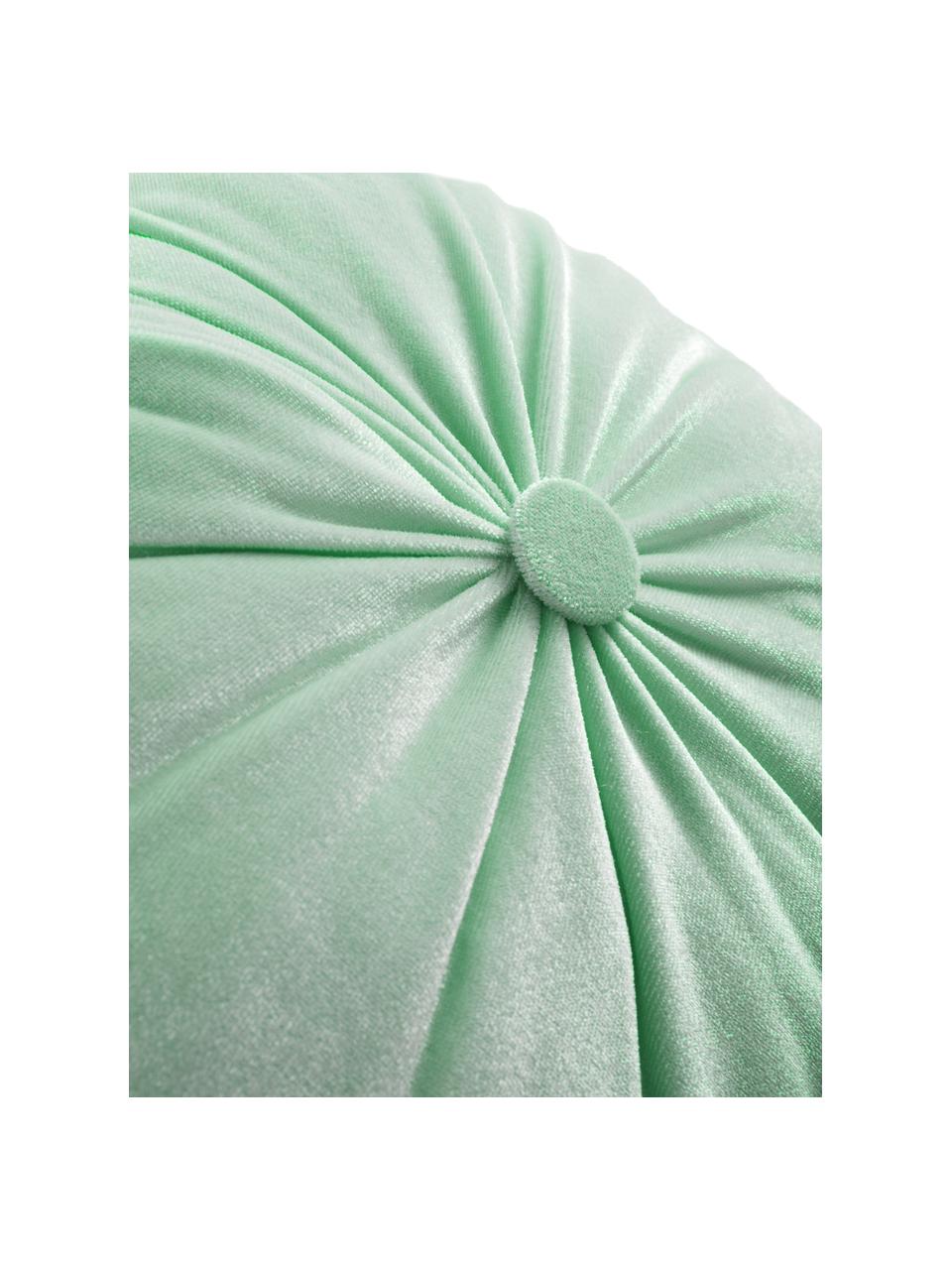 Calabaza decorativa de terciopelo Pumpis, Ø 22 cm, 15% poliresina, 35% acrílico, 25% poliéster, 25% relleno de arena de cuarzo, Verde claro, Ø 22 x Al 21 cm