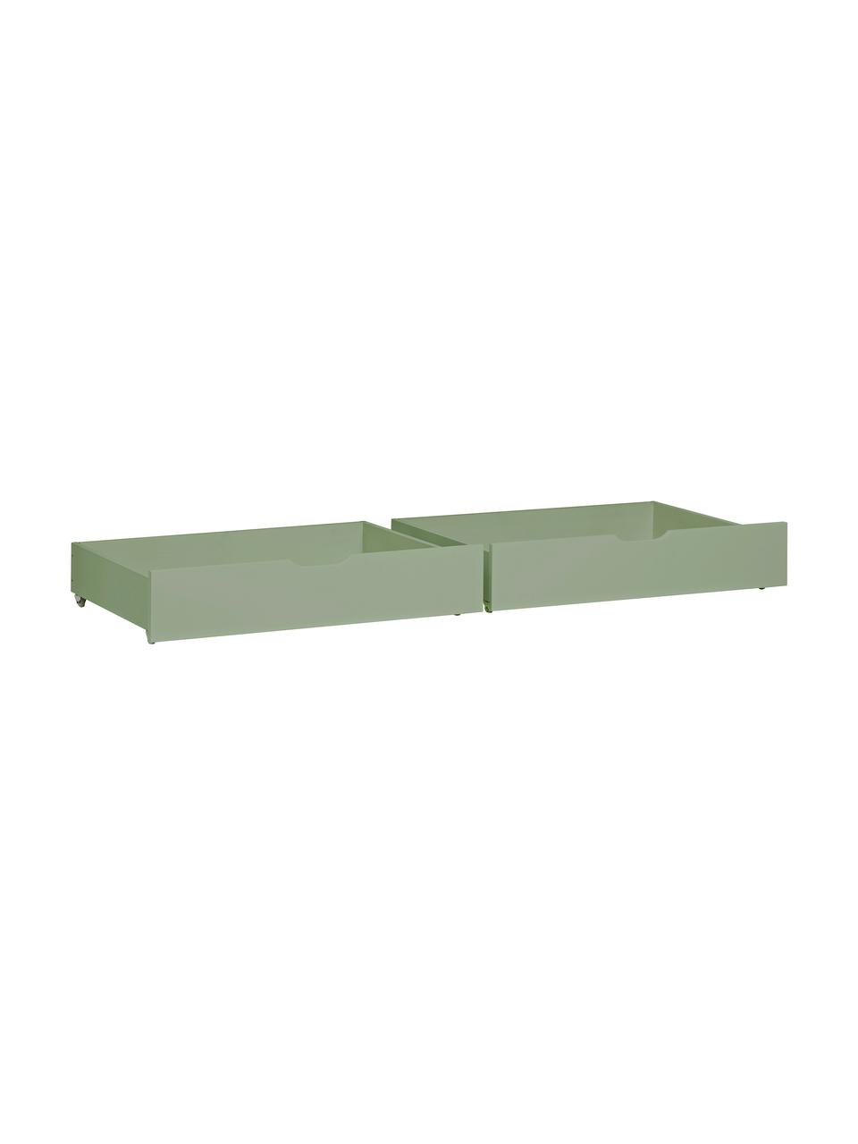 Szuflada z drewna sosnowego Eco Comfort, 2 szt., Lite drewno sosnowe z certyfikatem FSC, sklejka, Zielony, S 91 x G 60 cm