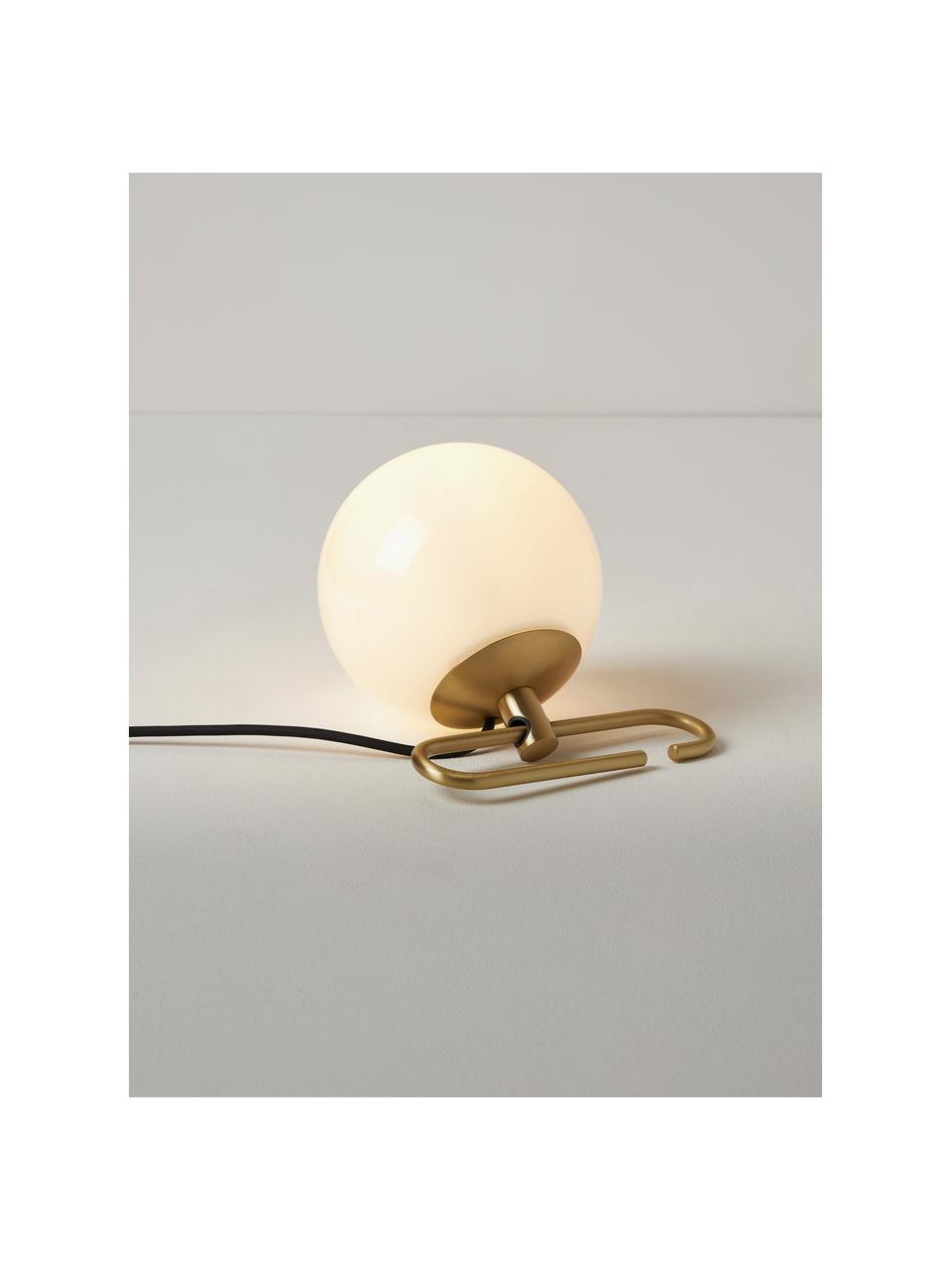 Stolní lampa nh1217, Tlumeně bílá, zlatá, Š 32 cm, V 13 cm