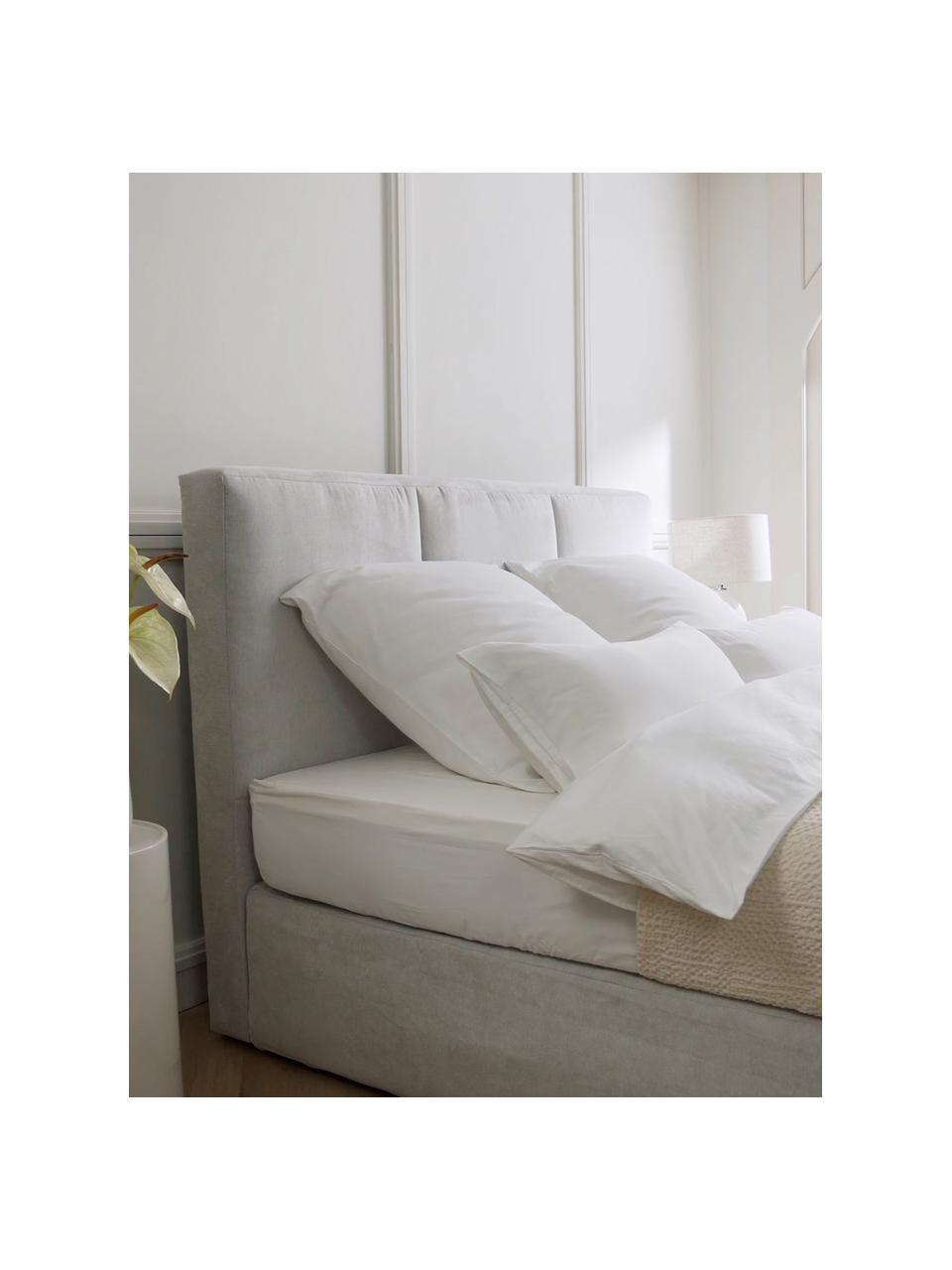 Kontinentální postel Oberon, Světle šedá, Š 140 cm, D 200 cm, stupeň tvrdosti H2