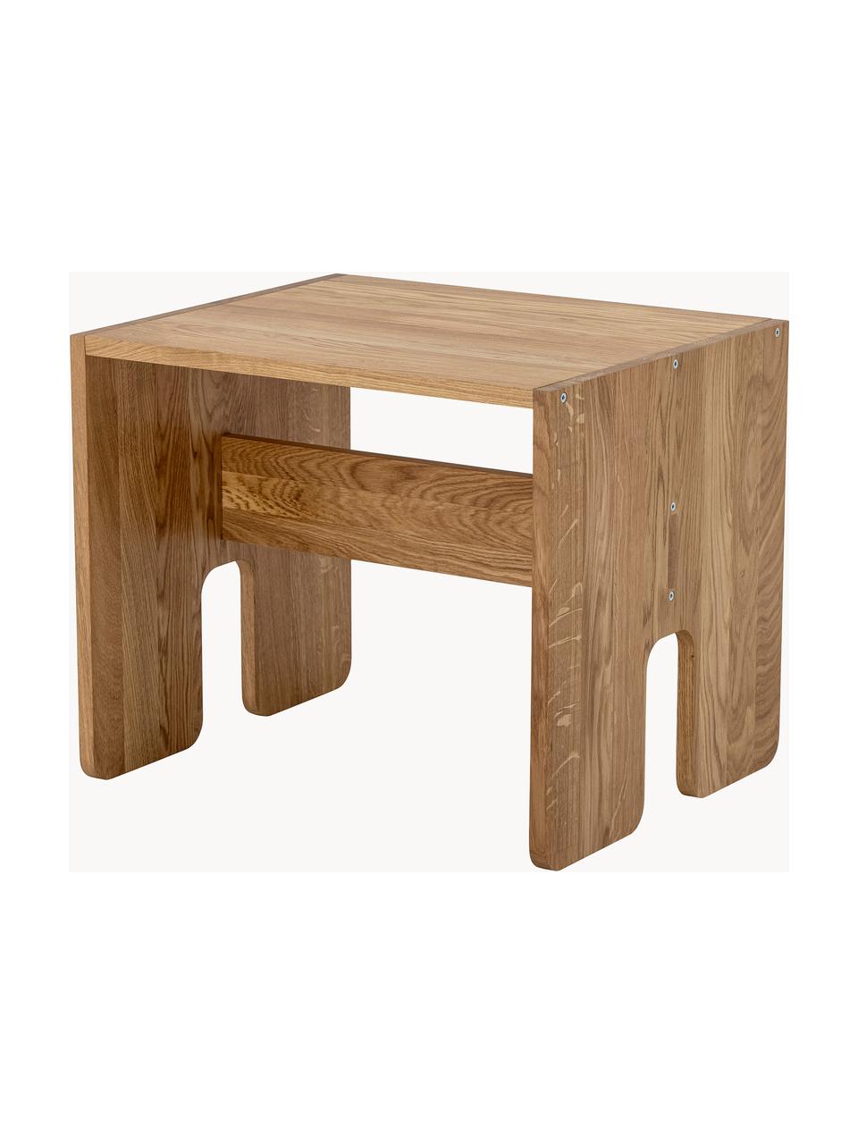 Kindertafel Bas van eikenhout, Eikenhout, Eikenhout, B 60 x D 50 cm