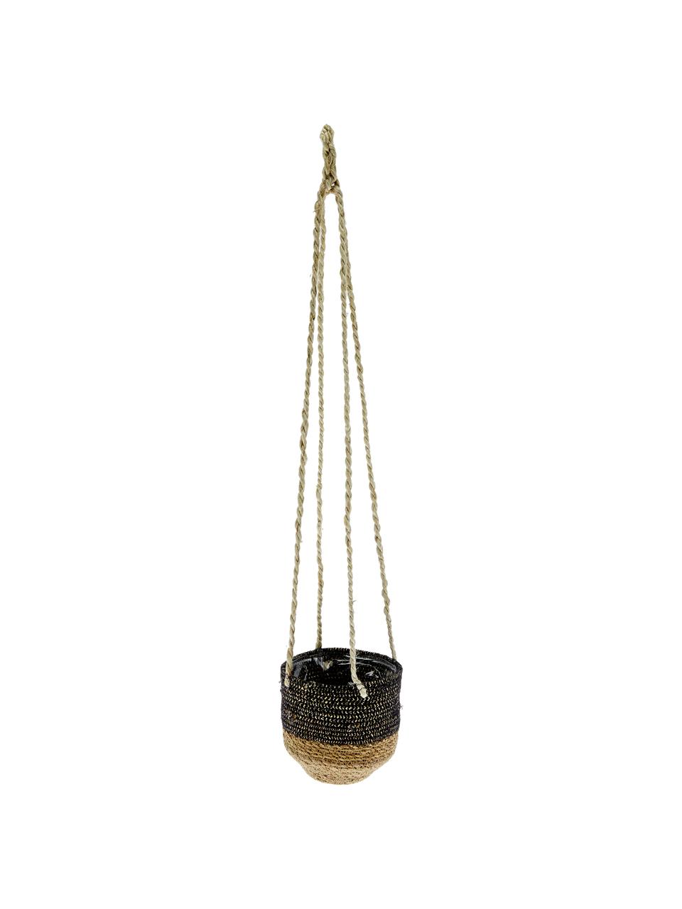 Hangende plantenpot Osanippa, Hogla bladeren, Bruin, zwart, Ø 16 x H 80 cm