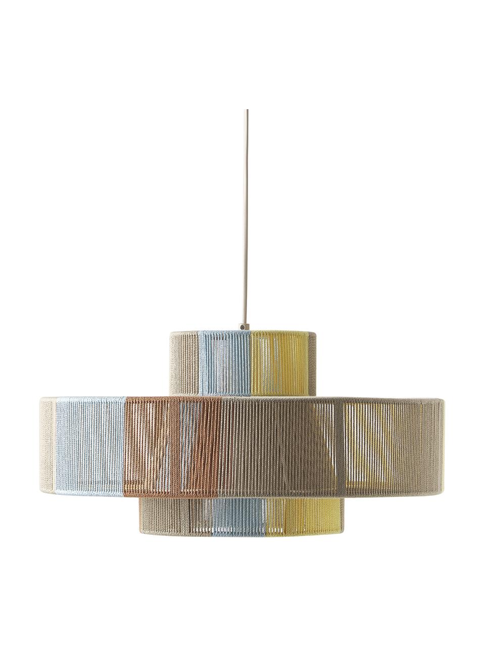 Lampa wisząca z włókna lnianego Lace, Wielobarwny, Ø 50 x W 25 cm