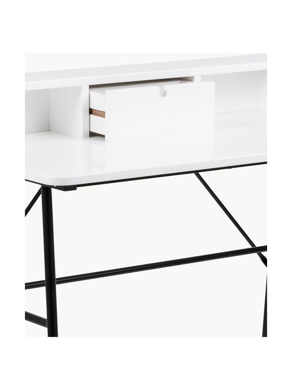 Bureau Pascal, Blanc, larg. 100 x haut. 55 cm