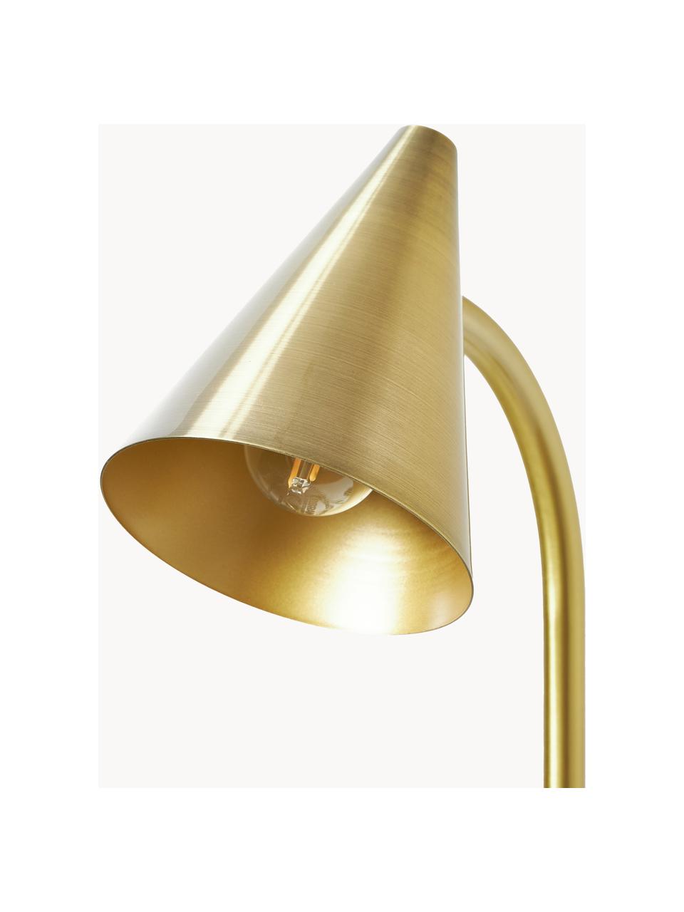 Lampa podłogowa z metalu Arturo, Odcienie złotego, W 159 cm