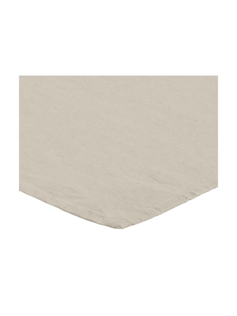 Serviettes de table pur lin Sunshine, 4 pièces, Blanc cendré