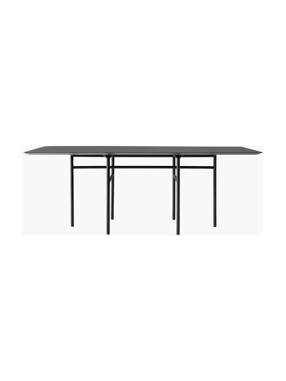 Jedálenský stôl Snaregade, 200 x 90 cm, Antracitová, čierna, Š 200 x H 90 cm
