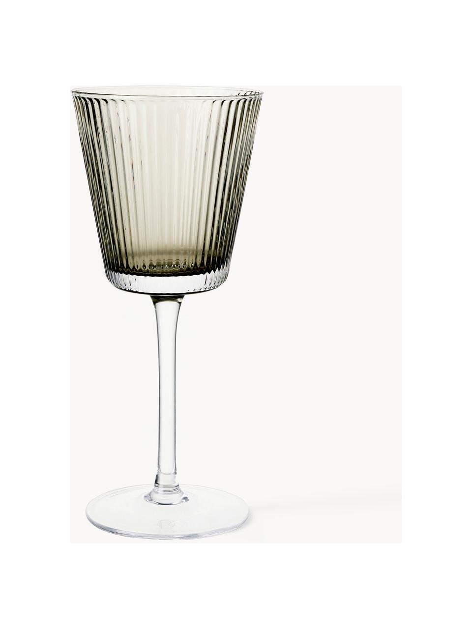 Bicchieri da vino in vetro soffiato Grand Cru 4 pz, Vetro, Grigio trasparente, Ø 8 x Alt. 18 cm,  180 ml